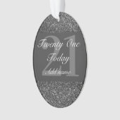 personalisiertes Geburtstagsgeschenk 21. Ornament (Vorderseite)