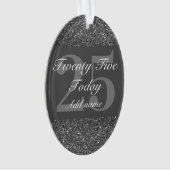 personalisiertes Geburtstagsgeschenk 25. Ornament (Vorderseite)