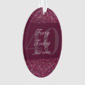Personalisiertes Geburtstagsgeschenk 40. Ornament (Vorderseite)