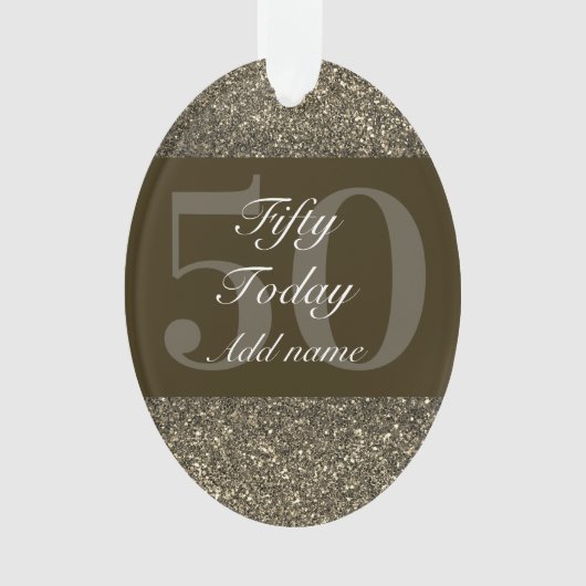 Personalisiertes Geburtstagsgeschenk 50. Ornament (Vorderseite)