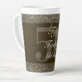 personalisiertes Geburtstagsgeschenk 50. Tasse (Linke Ecke)
