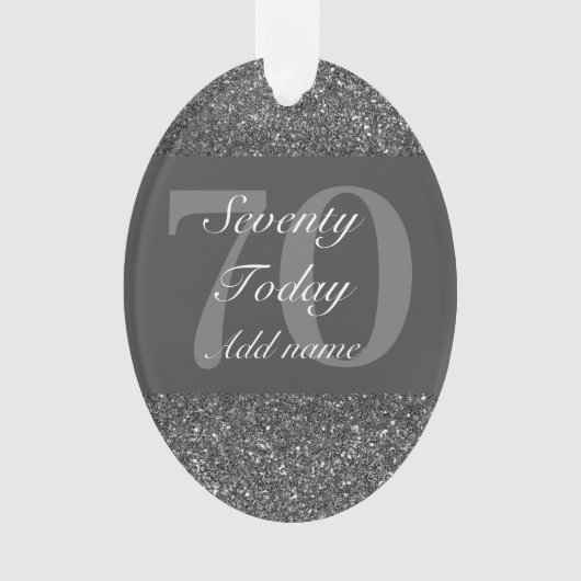 Personalisiertes Geburtstagsgeschenk 70. Ornament (Vorderseite)
