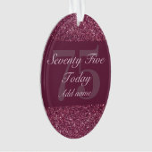 Personalisiertes Geburtstagsgeschenk 75. Ornament (Vorderseite)