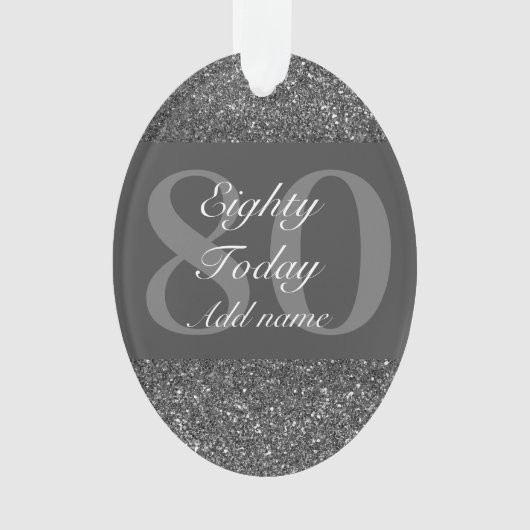 Personalisiertes Geburtstagsgeschenk 80. Ornament (Vorderseite)
