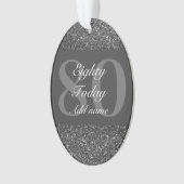 Personalisiertes Geburtstagsgeschenk 80. Ornament (Vorderseite)