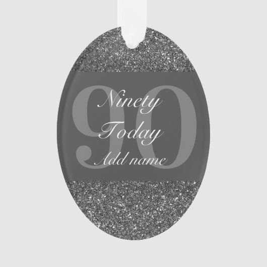Personalisiertes Geburtstagsgeschenk 90. Ornament (Vorderseite)
