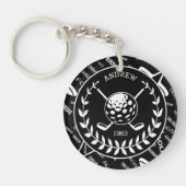 Personalisiertes Geburtstagsgeschenk für Golfer Schlüsselanhänger (Vorderseite)