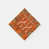 Personalisiertes Geburtstagsgeschenk mit Lilien-Mo Serviette (Ecke)