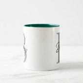 Personalisiertes Geburtstagsgeschenk Subtile Initi Zweifarbige Tasse (Mittel)
