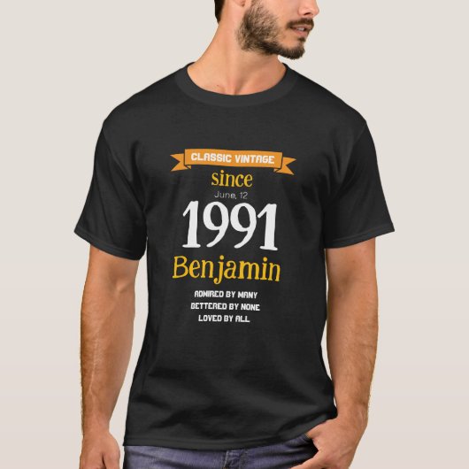 Personalisiertes Geburtstagsgeschenk T-Shirt (Vorderseite)