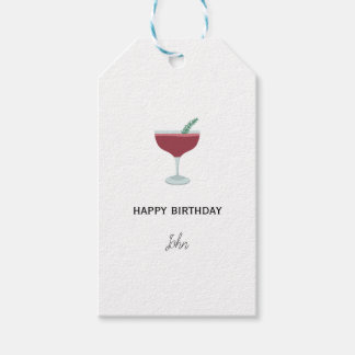 Personalisiertes Geburtstagsgeschenk-Tag mit Cockt Geschenkanhänger