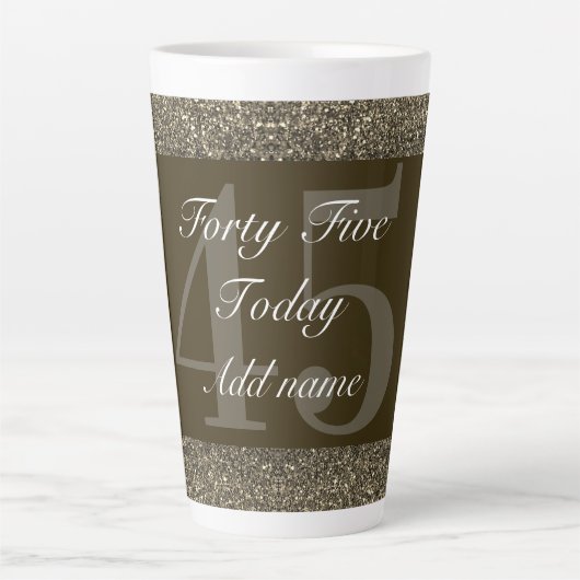 personalisiertes Geburtstagsgeschenk Tasse 45. (Vorderseite)