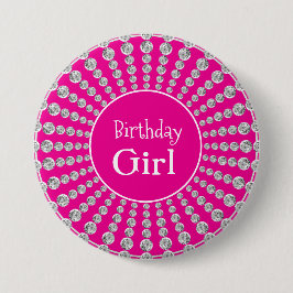 Personalisiertes Geburtstagskarinett Rosa mit Blin Button