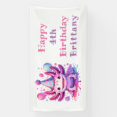 Personalisiertes Geburtstagskind | Anime Axolotl Banner (Vertikal)