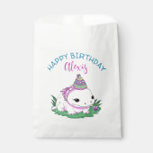 Personalisiertes Geburtstagskind Axolotl Themed Geschenktütchen (Vorderseite)