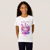 Personalisiertes Geburtstagskind | Axolotl Themed T-Shirt (Vorne ganz)