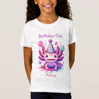 Personalisiertes Geburtstagskind | Axolotl Themed T-Shirt