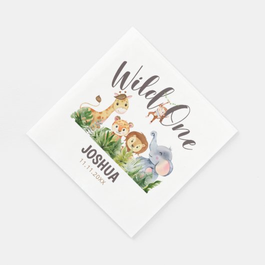 Personalisiertes Geburtstagspapier Serviette (Ecke)