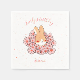 Personalisiertes Geburtstagspapierhandtuch Hase Serviette