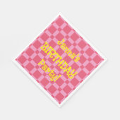 Personalisiertes Geburtstagsparteienrosa Prüfmuste Serviette (Ecke)