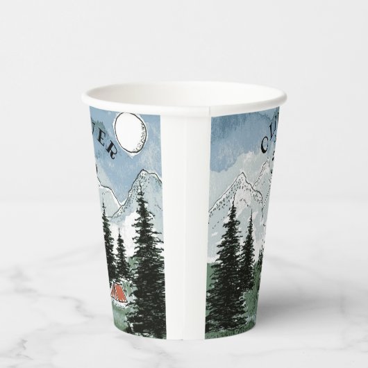 Personalisiertes Geburtstagsparty-Camping Pappbecher (Rechts)