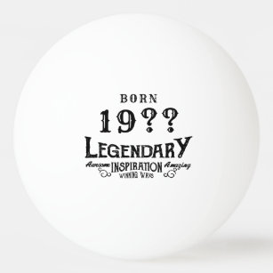 Personalisiertes Geburtstagsreturo Vintag Monogram Tischtennisball