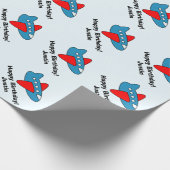 Personalisiertes Geburtstagsverpackungspapier | Fl Geschenkpapier (Ecke)