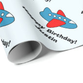 Personalisiertes Geburtstagsverpackungspapier | Fl Geschenkpapier (Rolleneckpunkt)