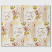 Personalisiertes Geburtstagswrapper Geschenkpapier (Flach)