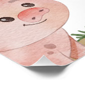 Personalisiertes Geburtszeichen des Zuchttieres Poster (Ecke)