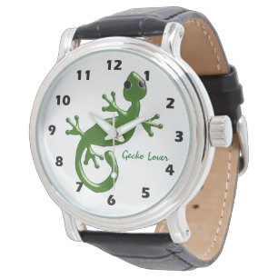 Personalisiertes Gecko-Design Armbanduhr