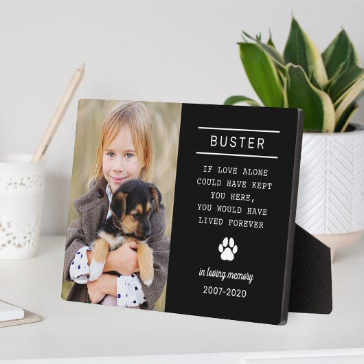 Personalisiertes Gedächtnis für den Hund im Gedäch Fotoplatte