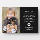 Personalisiertes Gedächtnis für den Hund im Gedäch Fotoplatte (Vorderseite)