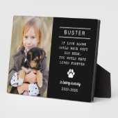 Personalisiertes Gedächtnis für den Hund im Gedäch Fotoplatte (Seite)