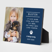 Personalisiertes Gedächtnis für den Hund im Gedäch Fotoplatte (Seite)