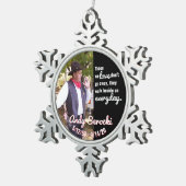 Personalisiertes Gedächtnis Snowflake Gerahmte Orn Schneeflocken Zinn-Ornament (Rechts)