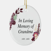 Personalisiertes Gedenken an die Oma Keramik Ornament (Rechts)
