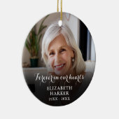 Personalisiertes Gedenkfest für immer in unserem H Keramik Ornament (Rechts)