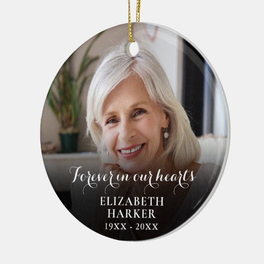 Personalisiertes Gedenkfest für immer in unserem H Keramik Ornament (Links)