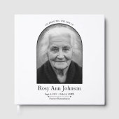 Personalisiertes Gedenkfoto für Beerdigungen Gästebuch (Vorderseite)