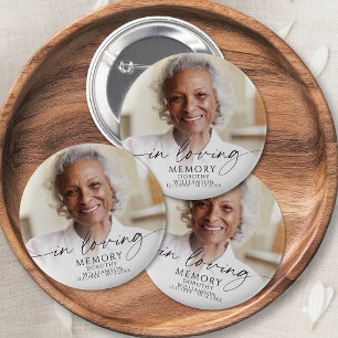 Personalisiertes Gedenkfoto in liebevoller Erinner Button