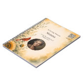 Personalisiertes Gedenkfotojournal mit QR-Code Notizblock (Linke Seite)