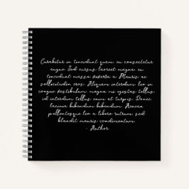 Personalisiertes Gedicht, Liedtext, Zitat Notizblock