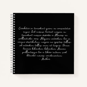 Personalisiertes Gedicht, Liedtext, Zitat Notizblock