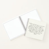 Personalisiertes Gedicht, Liedtext, Zitat Notizblock (Innenseite)