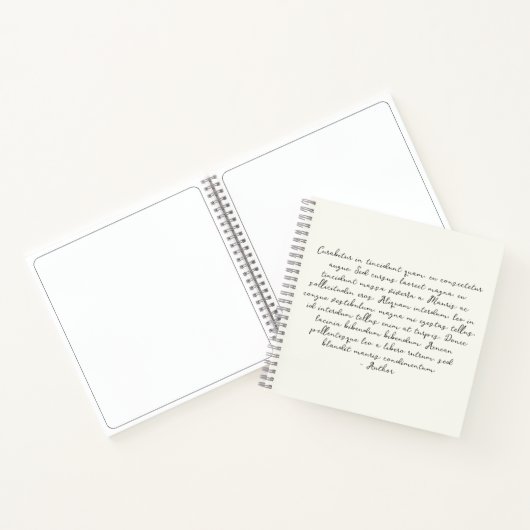 Personalisiertes Gedicht, Liedtext, Zitat Notizblock (Innenseite)