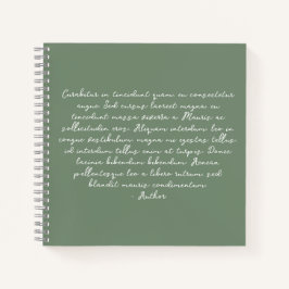 Personalisiertes Gedicht, Liedtext, Zitat Notizblock