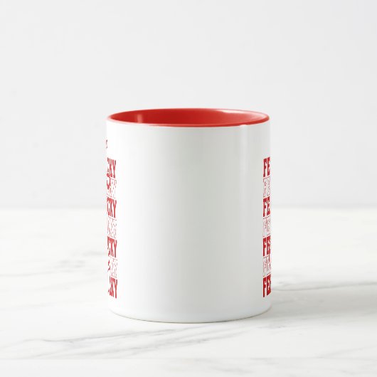Personalisiertes Gefühl Lucky Dice Cherry Red Bow Tasse (Zentrum)