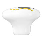 Personalisiertes Geier-Design Keramikknauf (Seitenansicht)