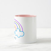 Personalisiertes Gekritzel Regenbogen  Tasse (Zentrum)